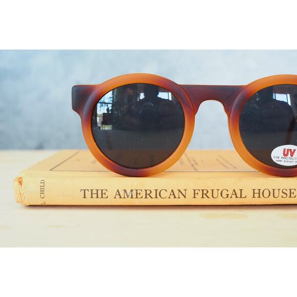 Vintage 1990s Sunglasses Grunge Goth Steampunk Brown Korea NOS main image 15